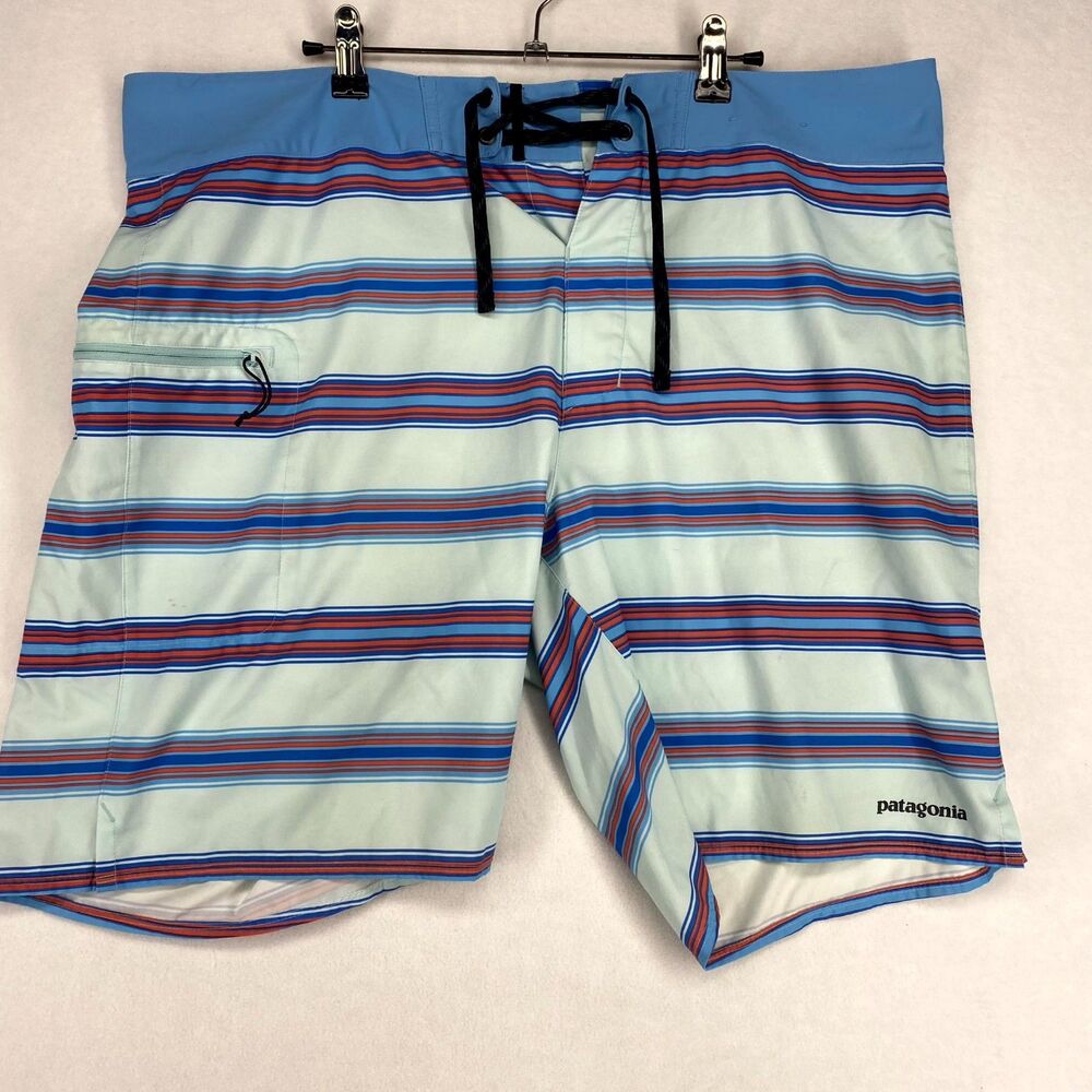 patagonia Board Shorts Swim Blue Color Mens Size 38